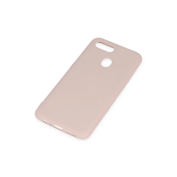 Oppo A12 Kılıf Nano İçi Kadife Silikon - Pudra