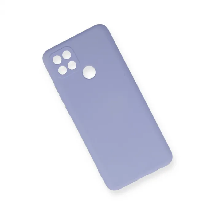 Oppo A15 Kılıf Nano İçi Kadife Silikon - Lila