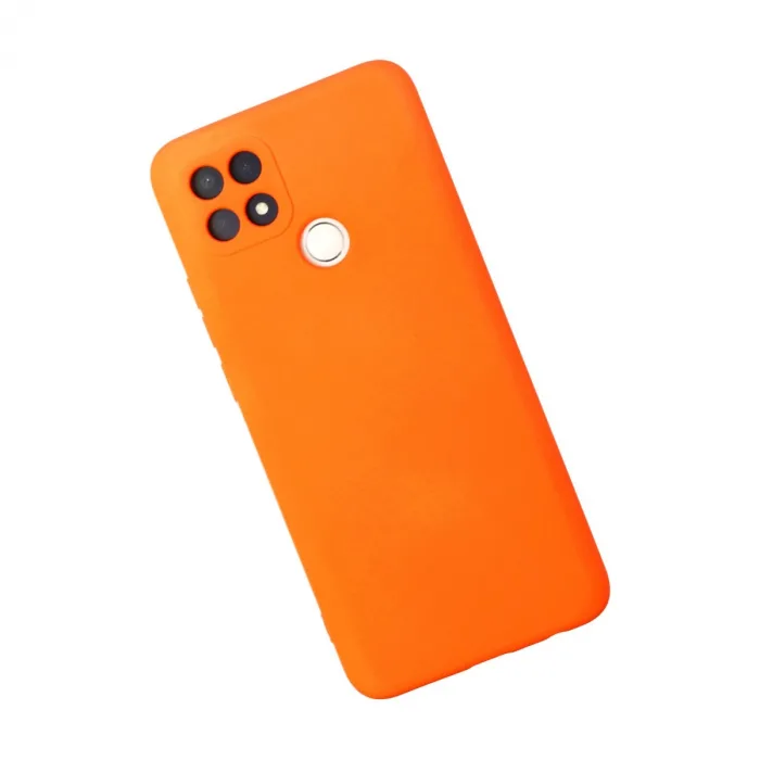 Oppo A15 Kılıf Nano İçi Kadife Silikon - Turuncu