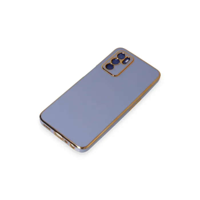 Oppo A16 Kılıf Volet Silikon - Mavi