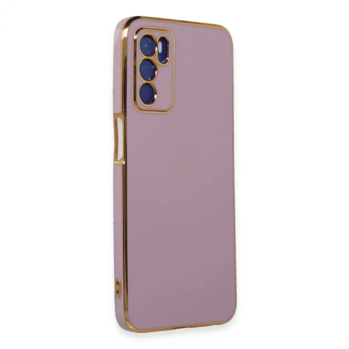Oppo A16 Kılıf Volet Silikon - Mor