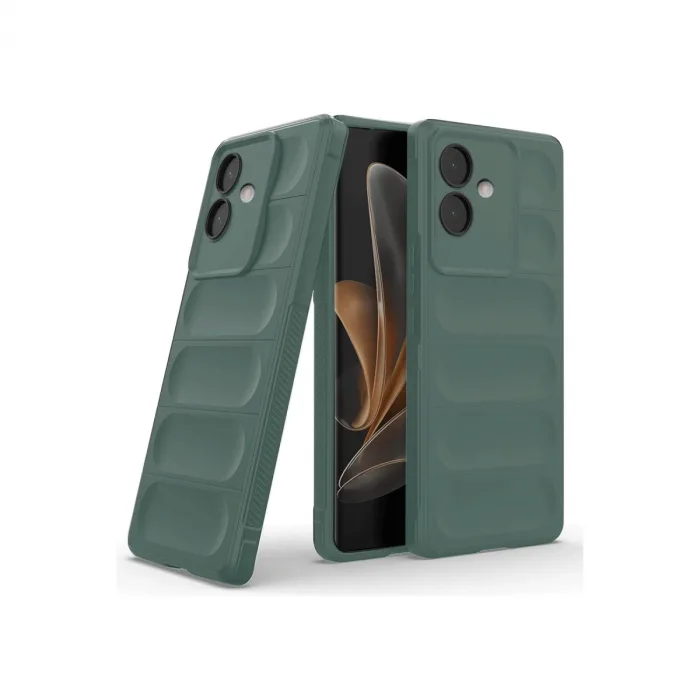 Oppo A3 Kılıf Optimum Silikon - Koyu Yeşil