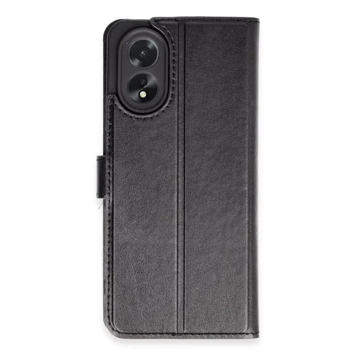 Oppo A38 Kılıf Trend S Plus Kapaklı Kılıf - Siyah