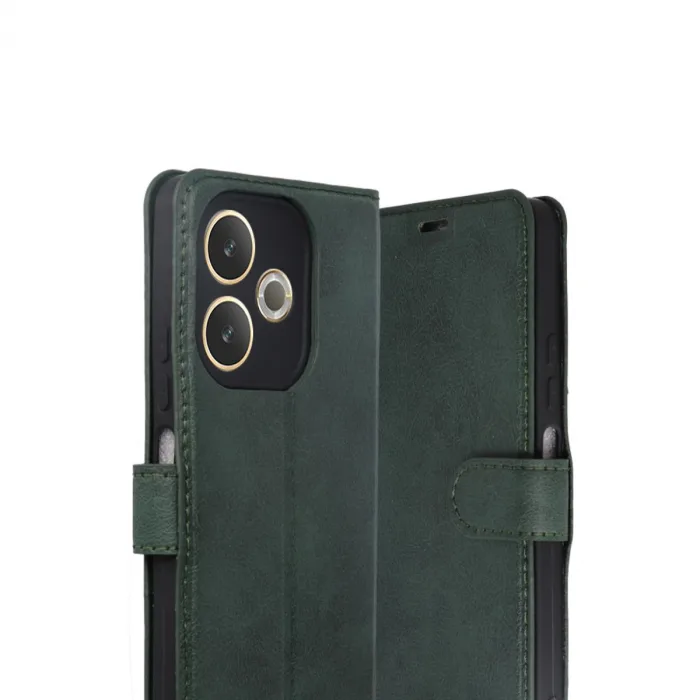 Oppo A5 Pro 4g Trend S Plus Kapaklı Kılıf - Yeşil