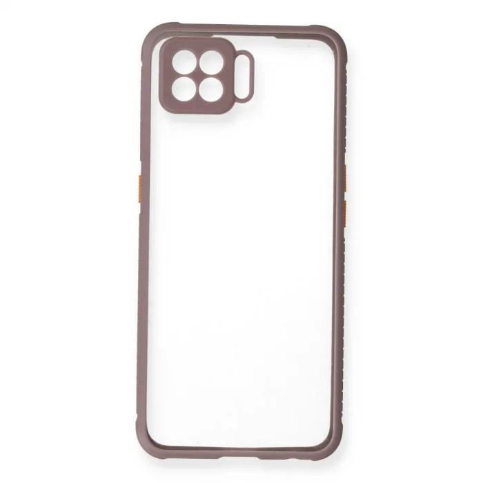 Oppo A73 Kılıf Miami Şeffaf Silikon - Açık Mor