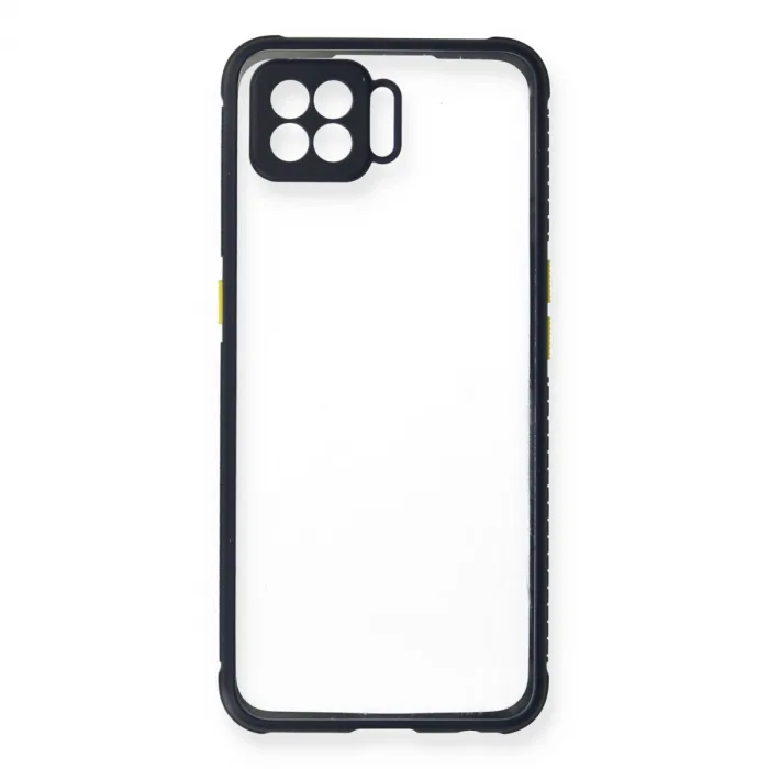 Oppo A73 Kılıf Miami Şeffaf Silikon - Lacivert