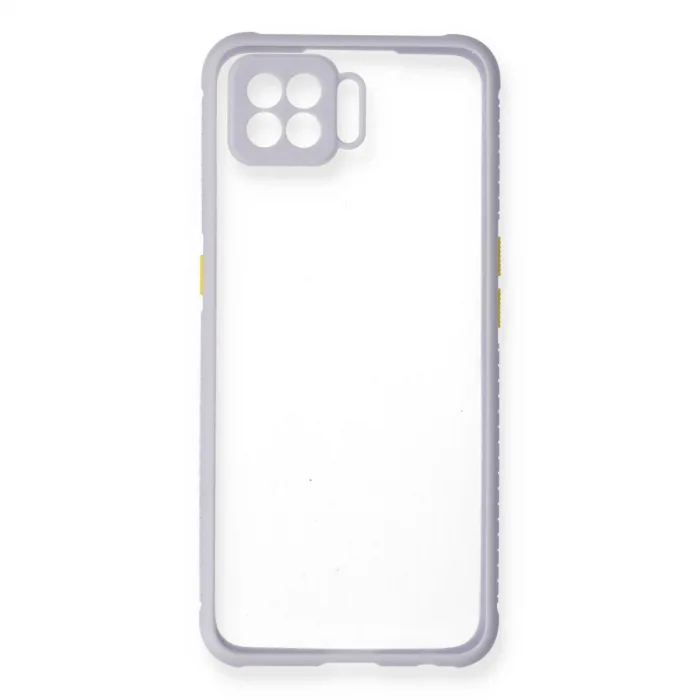 Oppo A73 Kılıf Miami Şeffaf Silikon - Lila