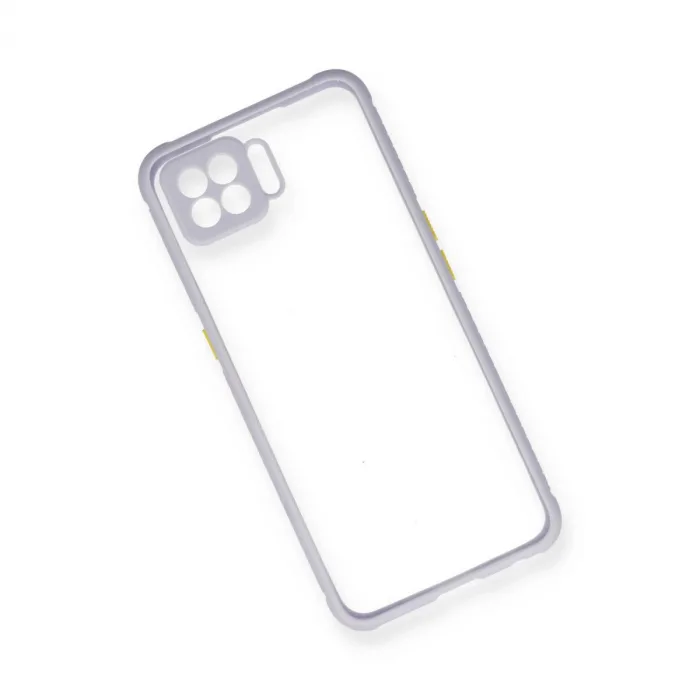 Oppo A73 Kılıf Miami Şeffaf Silikon - Lila