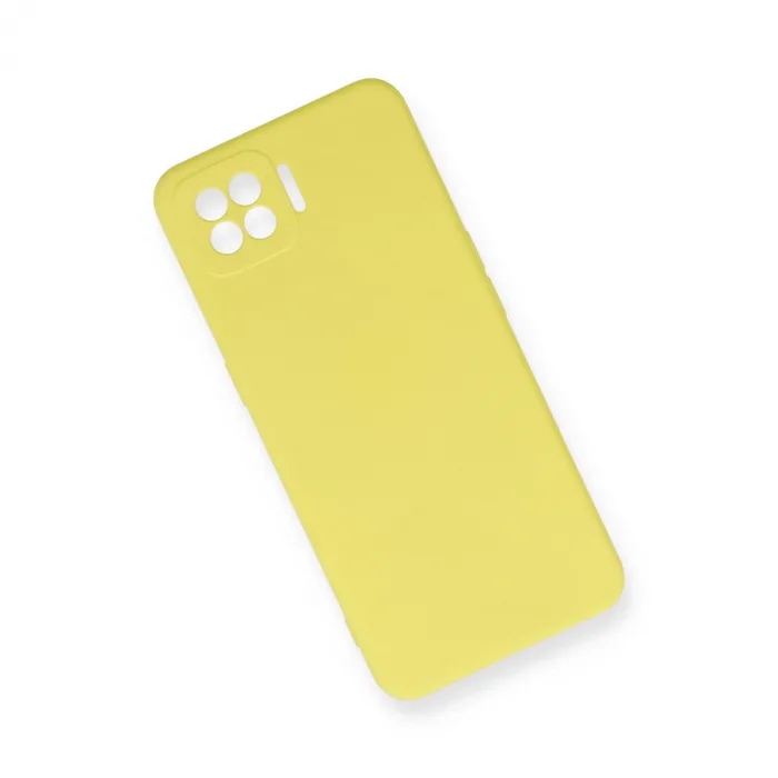 Oppo A73 Kılıf Nano İçi Kadife Silikon - Sarı