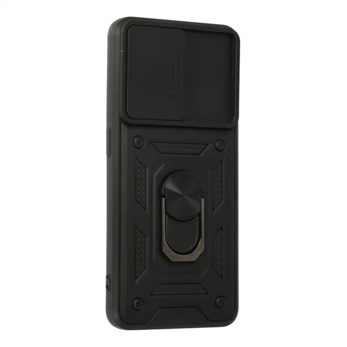 Oppo A74 4g Kılıf Pars Lens Yüzüklü Silikon - Siyah