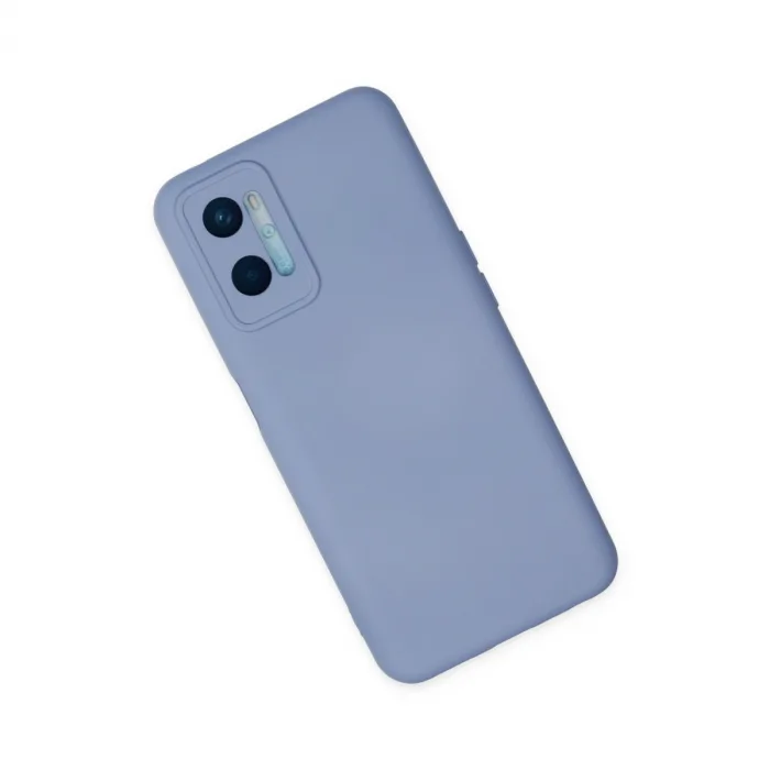 Oppo A96 Kılıf Nano İçi Kadife Silikon - Lila