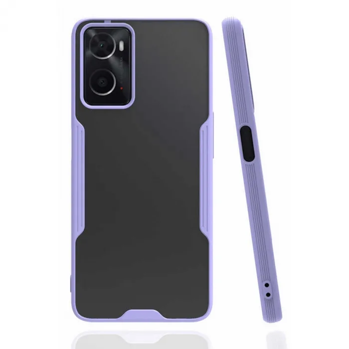 Oppo A96 Kılıf Platin Silikon - Lila