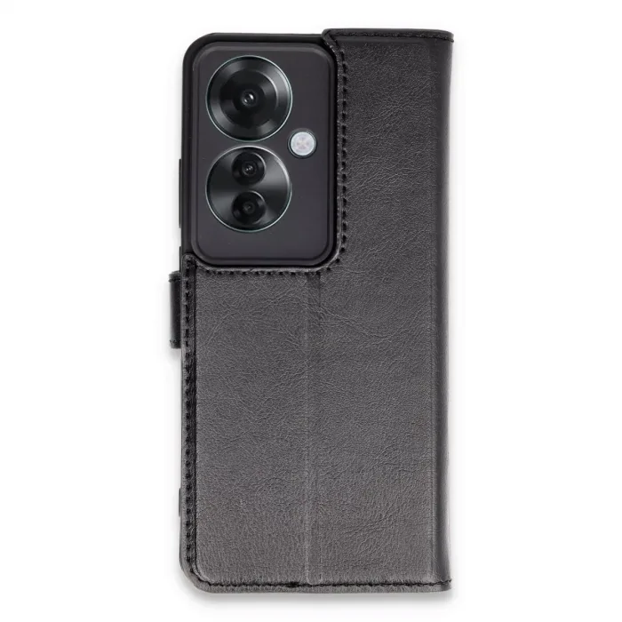 Oppo Reno 11f Kılıf Trend S Plus Kapaklı Kılıf - Siyah