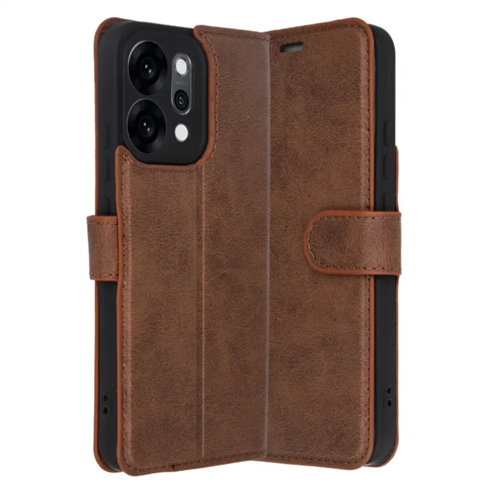 Oppo Reno 14 Trend S Plus Kapaklı Kılıf - Taba