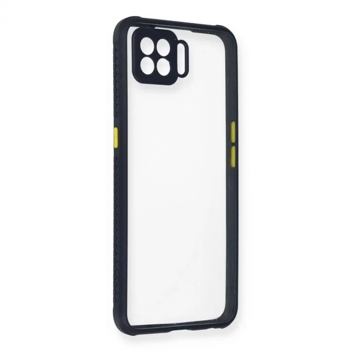 Oppo Reno 4 Lite Kılıf Miami Şeffaf Silikon - Lacivert