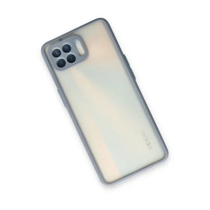 Oppo Reno 4 Lite Kılıf Montreal Silikon Kapak - Gri
