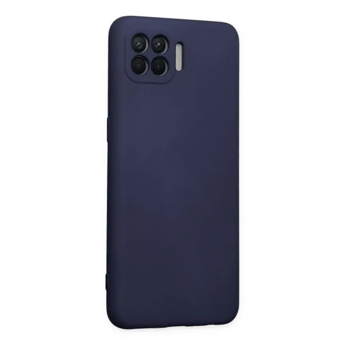 Oppo Reno 4 Lite Kılıf Nano İçi Kadife Silikon - Lacivert