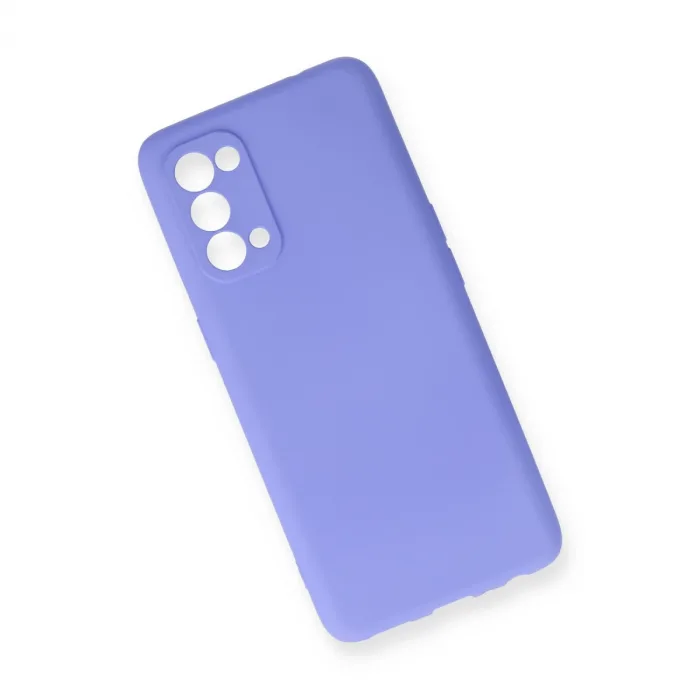 Oppo Reno 5 Kılıf First Silikon - Lila