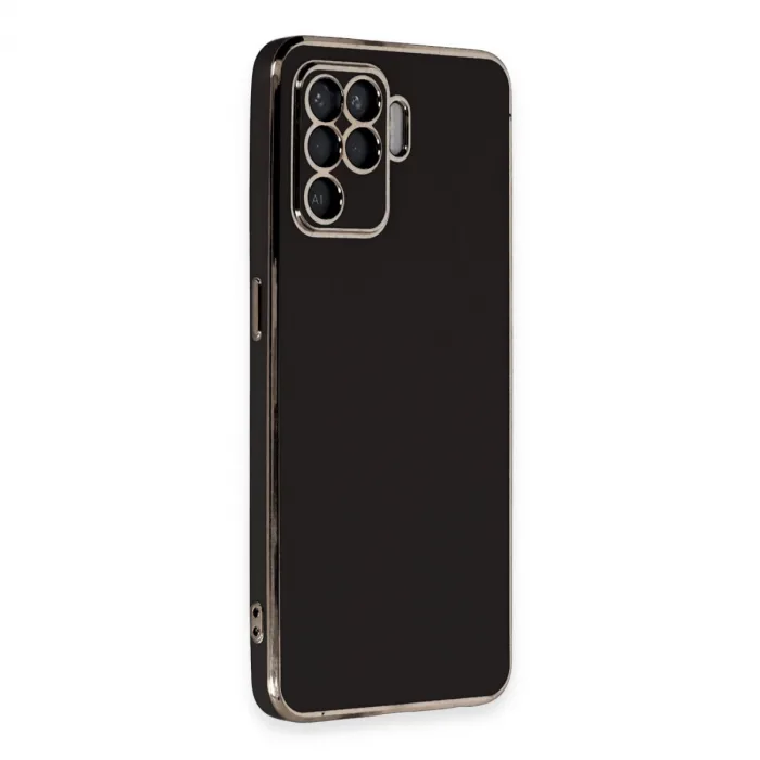 Oppo Reno 5 Lite Kılıf Volet Silikon - Siyah