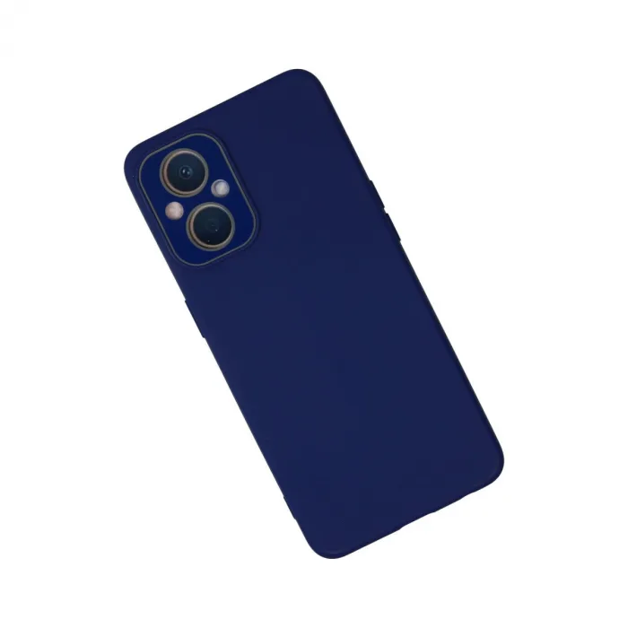 Oppo Reno 7 Lite Kılıf Lansman Glass Kapak - Sky Blue