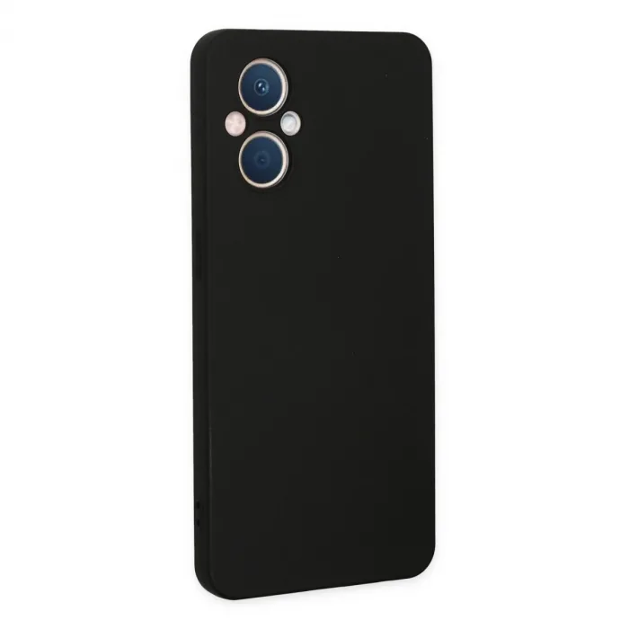 Oppo Reno 7 Lite Kılıf Nano İçi Kadife Silikon - Siyah