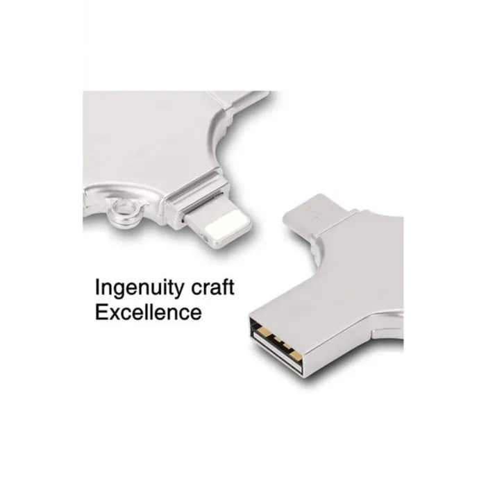 Otg 4in1 Cep Telefonu Çok Fonksiyonlu Usb Flash Bellek 64 Gb Type-c, Micro Sd Ve Kart Okuyucu