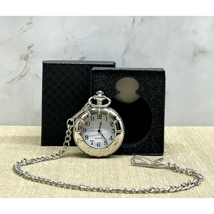Özel Kutulu Gümüş Köstekli Saat Alk4685