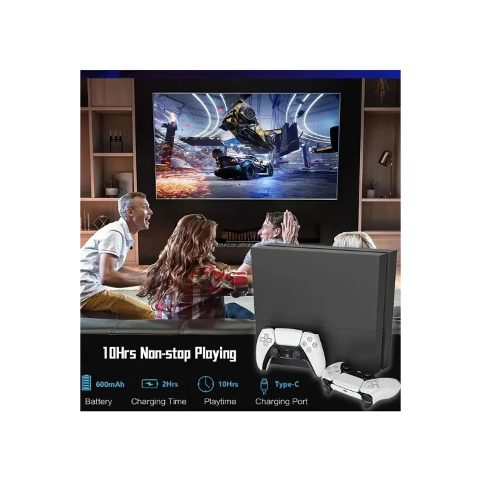 P4 Plus Bluetooth Titreşimli Ps4/ps5 Uyumlu Pc Telefon Joystick Kablosuz Oyun Kolu Siyah