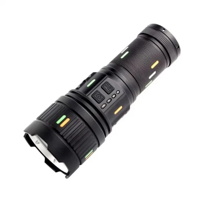 Pro F-3001 Alüminyum Tg Led Güç Göstergeli Type-c Şarjlı El Feneri 100 W