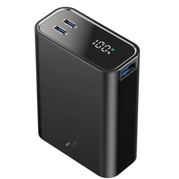 Pw501 20.000 Mah Dijital Göstergeli 2 Adet 45w Type-c Ve 22.5w Usb Çıkışlı Şarj Pd Hızlı Şarj Magsafe Powerbank - Siyah