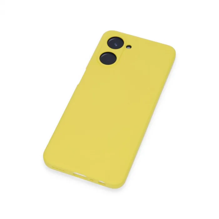 Realme 10 4g Kılıf Nano İçi Kadife Silikon - Sarı