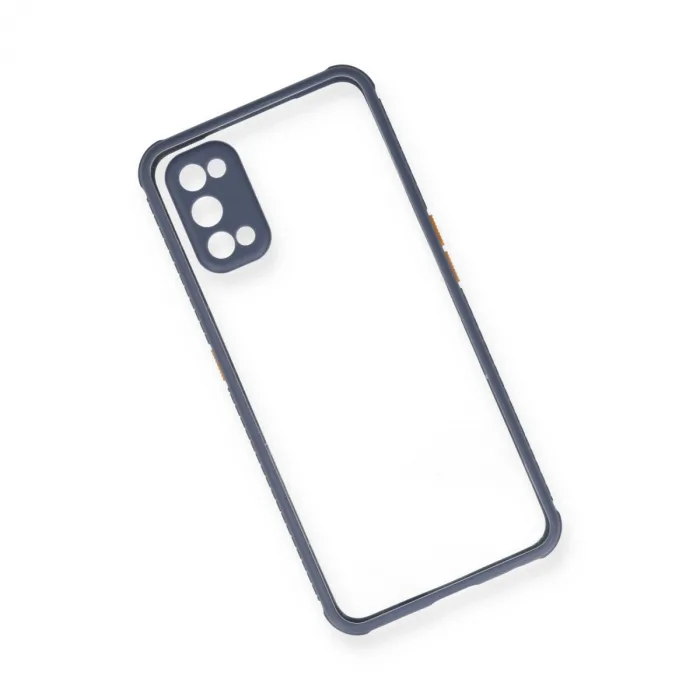 Realme 7 Pro Kılıf Miami Şeffaf Silikon - Gri