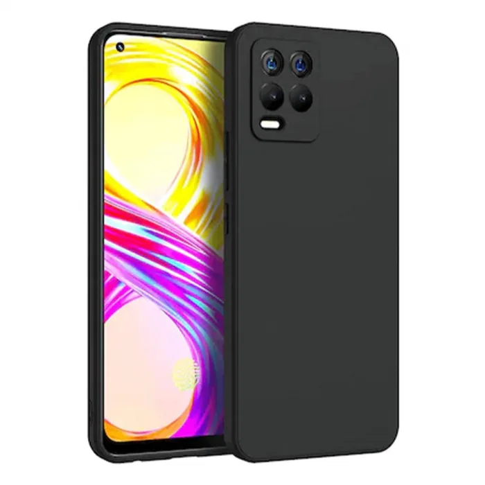 Realme 8 Kılıf First Silikon - Siyah