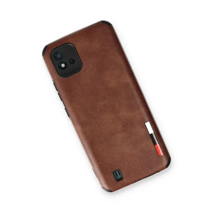 Realme C11 2021 Kılıf Loop Deri Silikon - Kahverengi