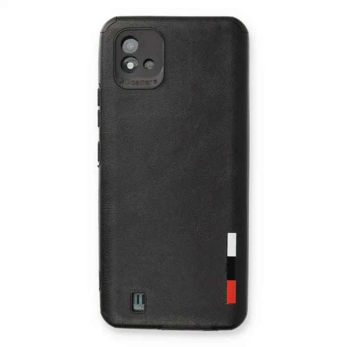Realme C11 2021 Kılıf Loop Deri Silikon - Siyah