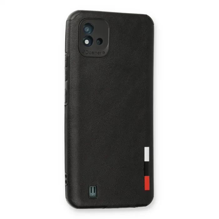 Realme C11 2021 Kılıf Loop Deri Silikon - Siyah