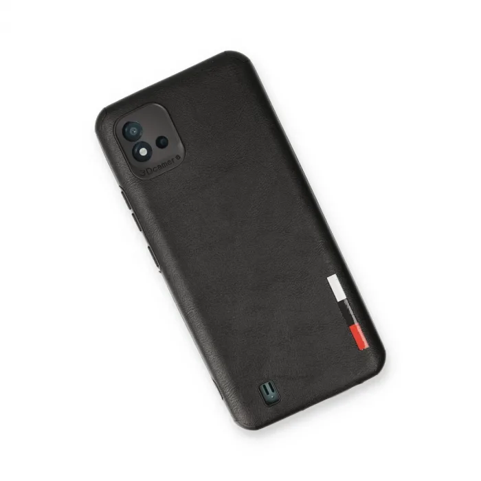 Realme C11 2021 Kılıf Loop Deri Silikon - Siyah
