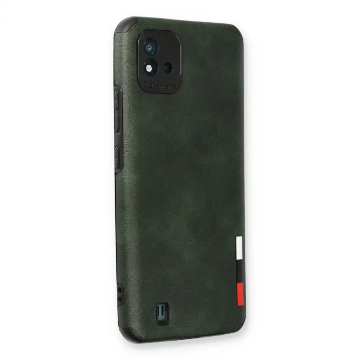 Realme C11 2021 Kılıf Loop Deri Silikon - Yeşil