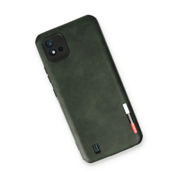 Realme C11 2021 Kılıf Loop Deri Silikon - Yeşil