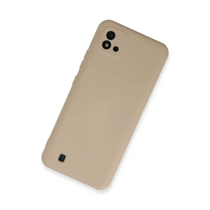 Realme C11 2021 Kılıf Nano İçi Kadife Silikon - Pudra