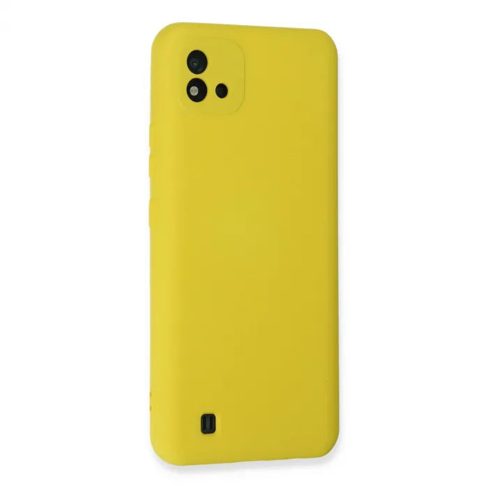 Realme C11 2021 Kılıf Nano İçi Kadife Silikon - Sarı