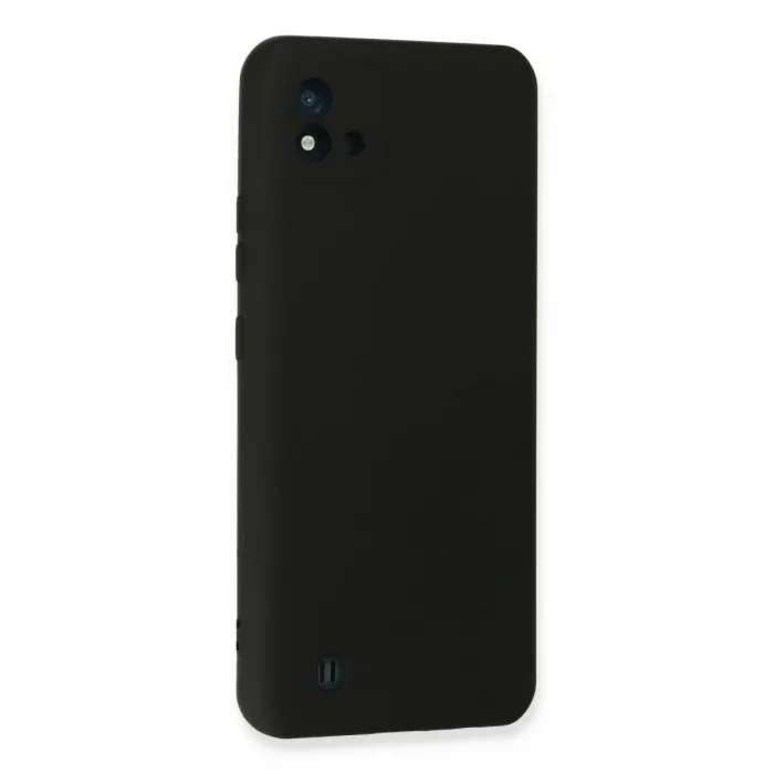 Realme C11 2021 Kılıf Nano İçi Kadife Silikon - Siyah