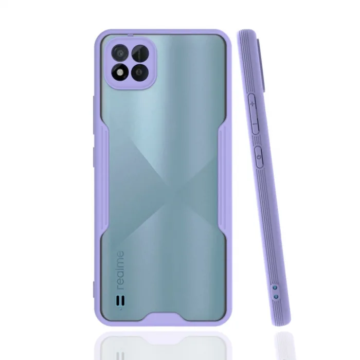 Realme C11 2021 Kılıf Platin Silikon - Lila