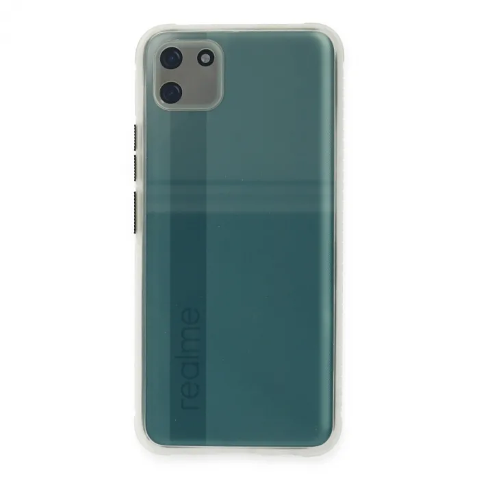 Realme C11 Kılıf Miami Şeffaf Silikon - Şeffaf