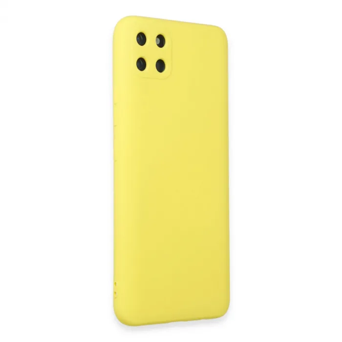 Realme C11 Kılıf Nano İçi Kadife Silikon - Sarı