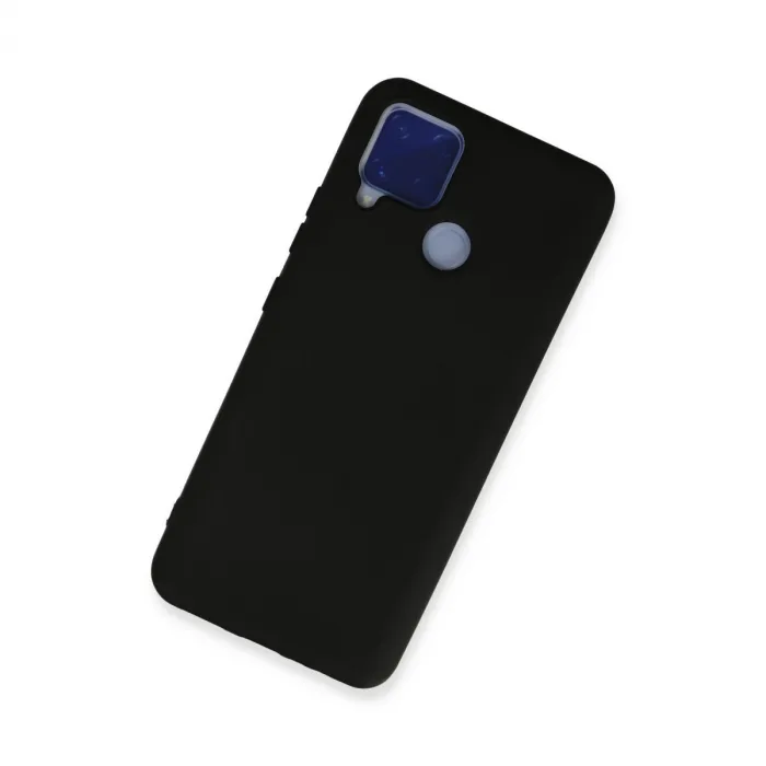 Realme C15 Kılıf Nano İçi Kadife Silikon - Siyah