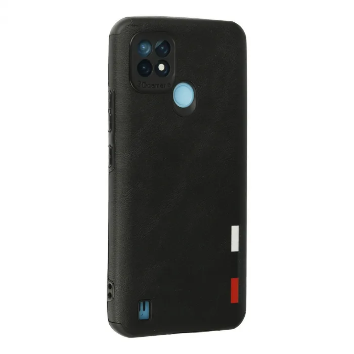 Realme C21 Kılıf Loop Deri Silikon - Siyah