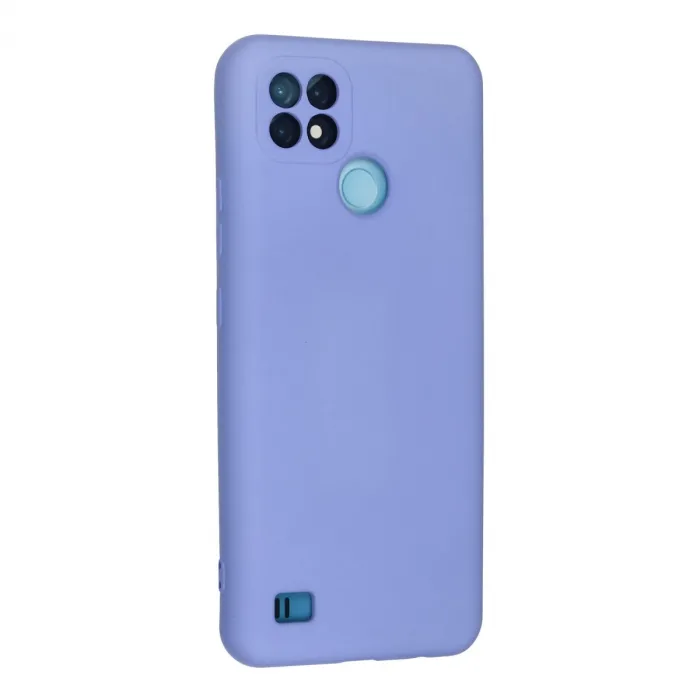 Realme C21 Kılıf Nano İçi Kadife Silikon - Lila