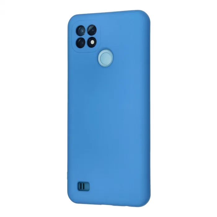 Realme C21 Kılıf Nano İçi Kadife Silikon - Mavi