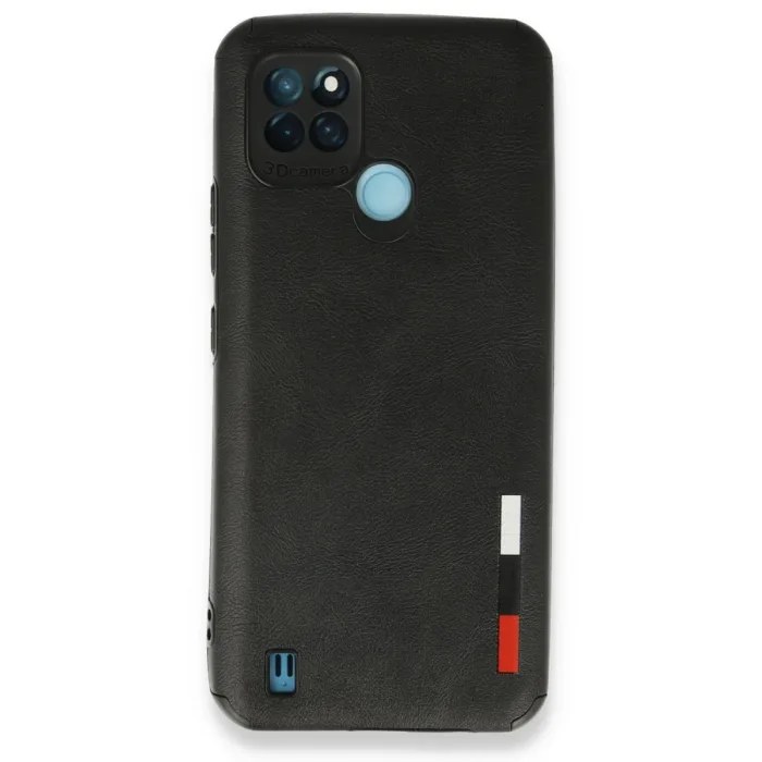 Realme C25y Kılıf Loop Deri Silikon - Siyah
